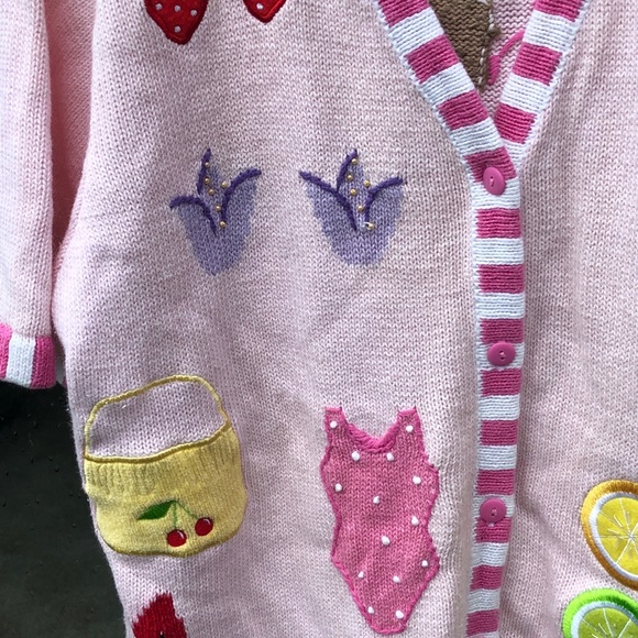 Quacker Factory 1X tunic length sweater EUC - Picture 3 of 7